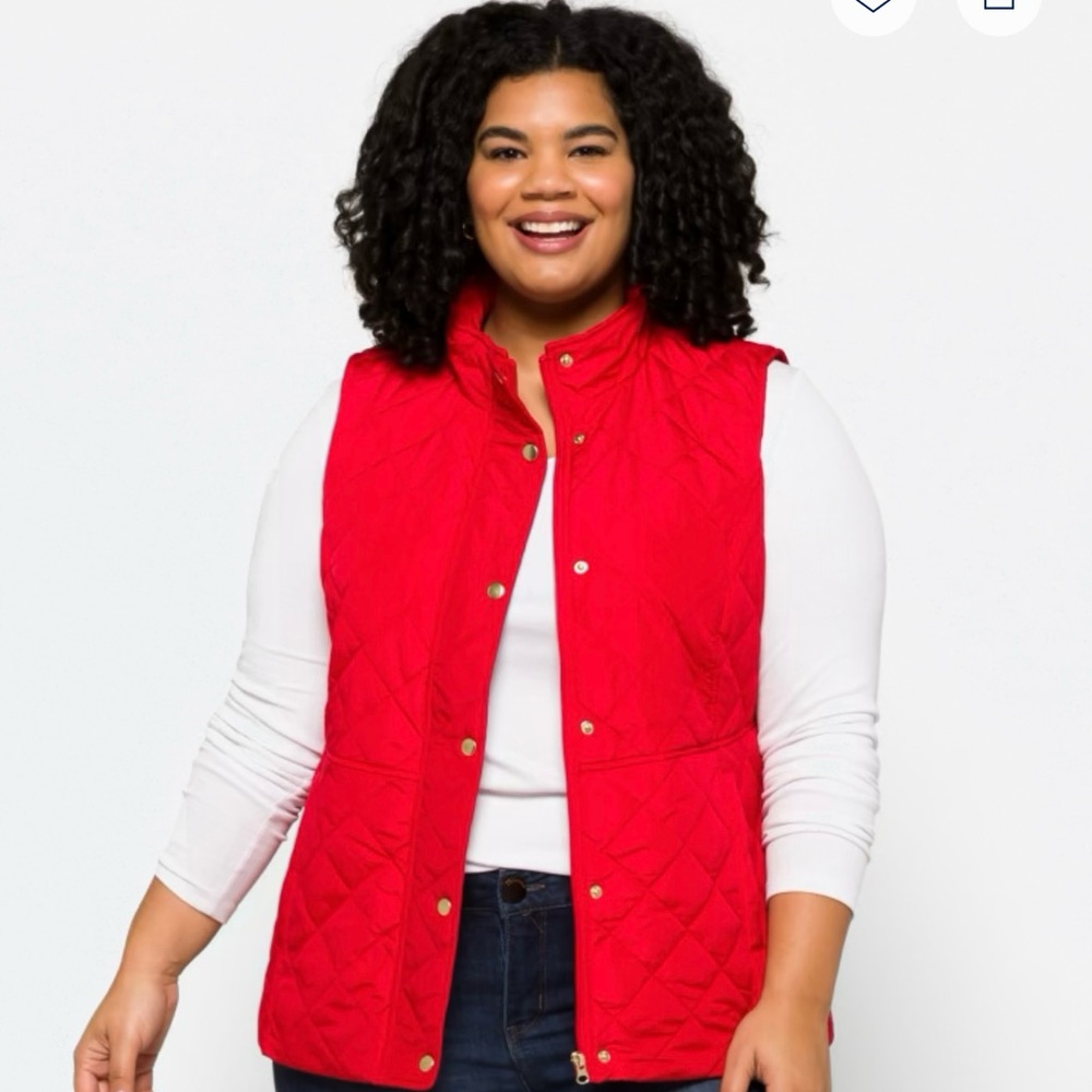 Mo-Ka Women's Red Quilted Vest Stitch Fix
